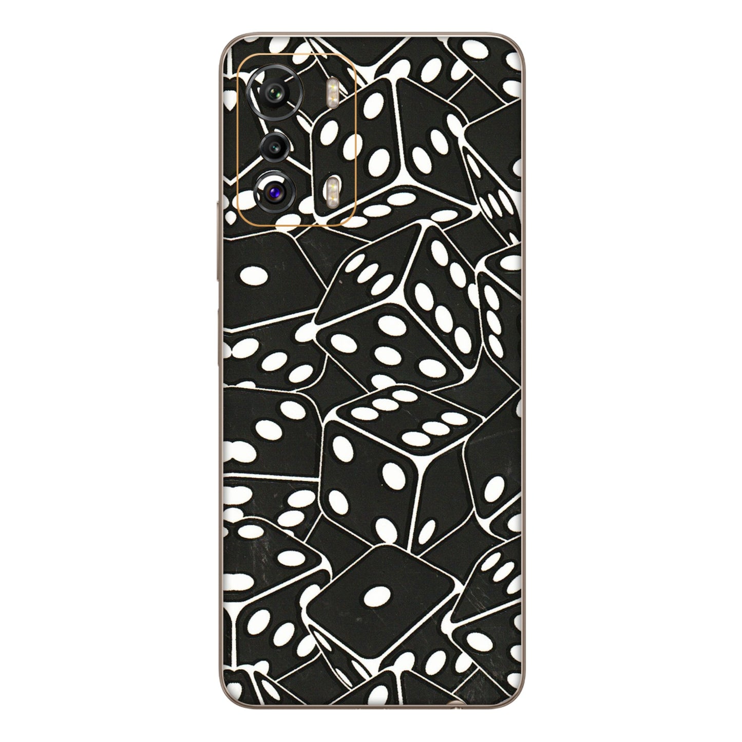 INFINIX Phone Skins (All Models) - Big Black Dices - 3D Embossed Finish (L-106) Infinix Zero 5G