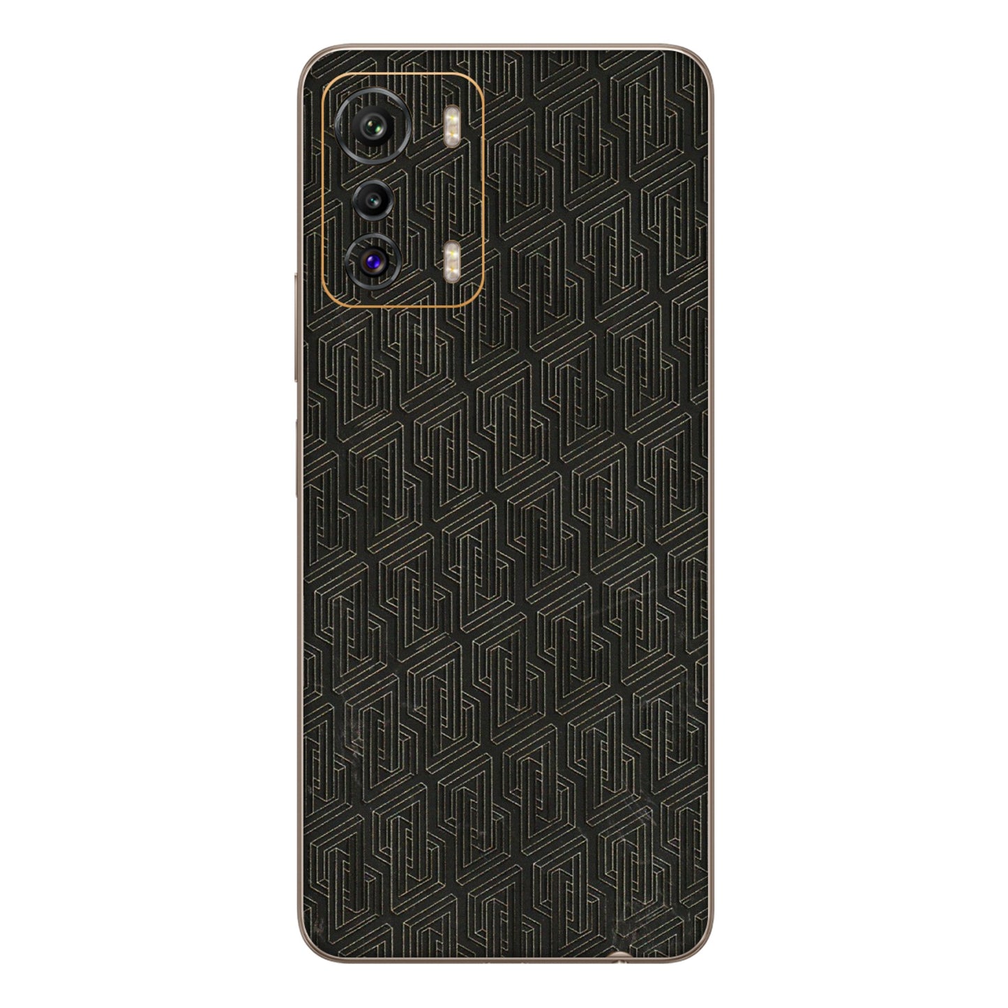 INFINIX Phone Skins (All Models) - Black Abstract Pattern - 3D Embossed Finish (L-117) Infinix Zero 5G