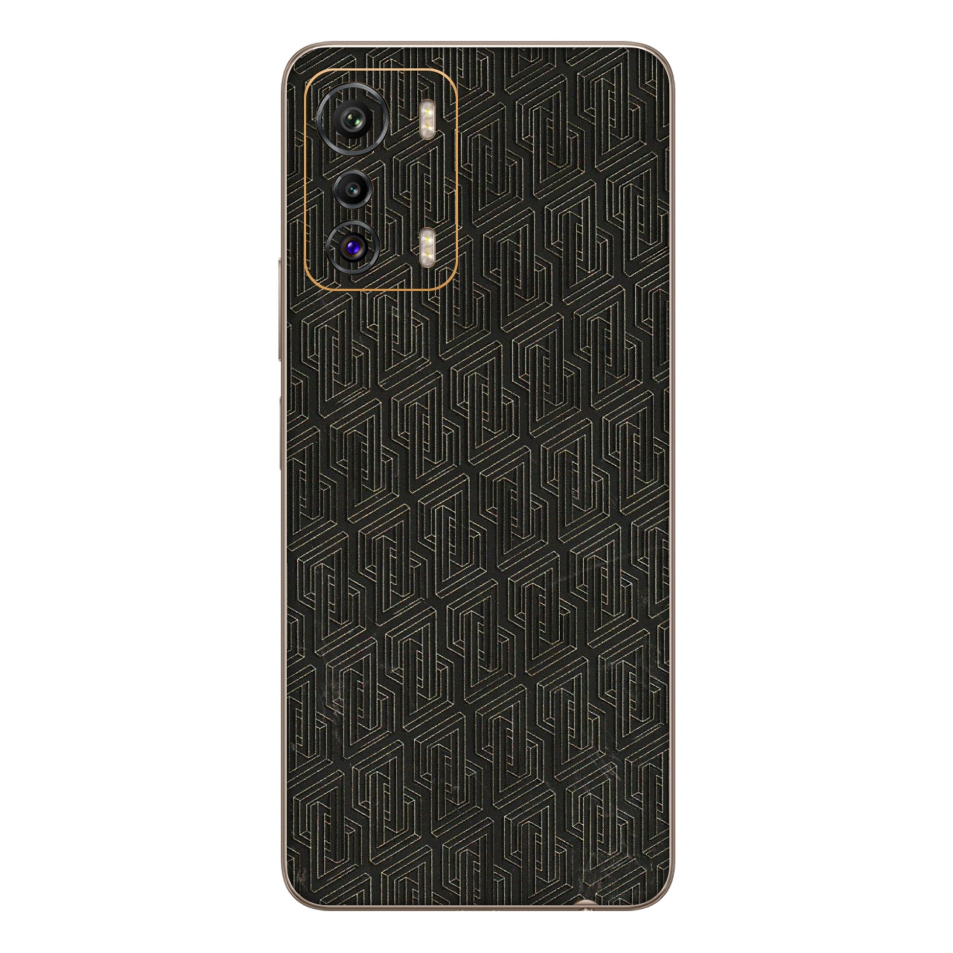 INFINIX Phone Skins (All Models) - Black Abstract Pattern - 3D Embossed Finish (L-117) Infinix Zero 5G