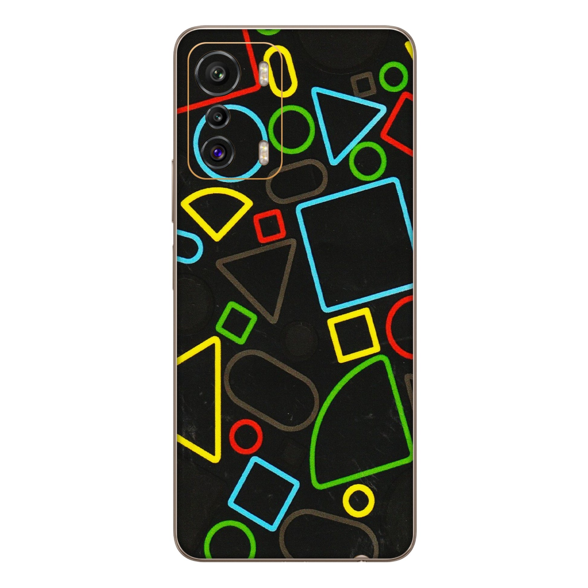INFINIX Phone Skins (All Models) - Black Shapes - 3D Embossed Finish (L-131) Infinix Zero 5G