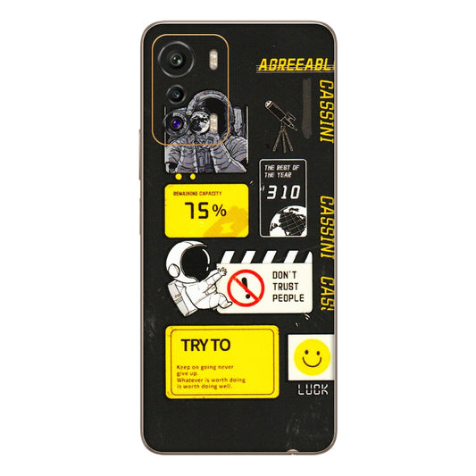 INFINIX Phone Skins (All Models) - Black Cassini - 3D Embossed Finish (L-161) Infinix Zero 5G