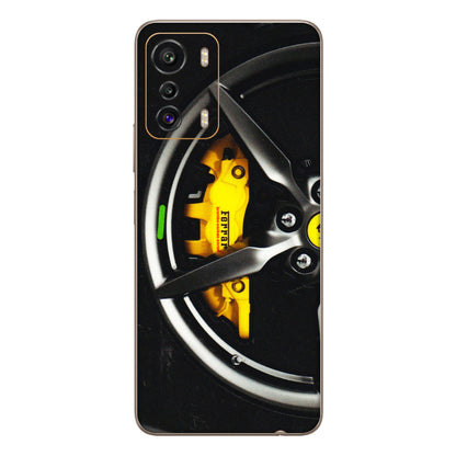 INFINIX Phone Skins (All Models) - Ferrari Wheel Alloy - 3D Embossed Finish (L-173) Infinix Zero 5G
