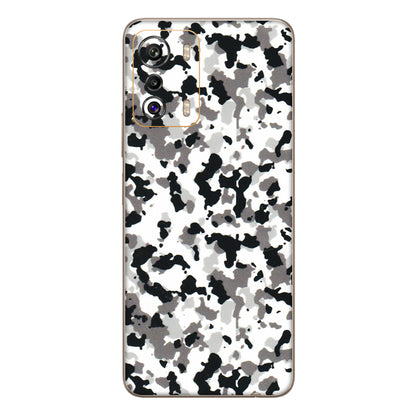 INFINIX Phone Skins (All Models) - White Black Camouflage - 3D Embossed Finish (L-18) Infinix Zero 5G