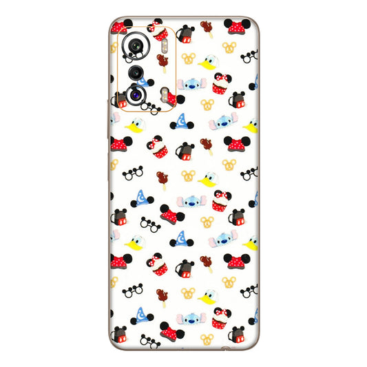 INFINIX Phone Skins (All Models) - Minnie Mouse & Donald Doodles s - 3D Embossed Finish (L-194) Infinix Zero 5G