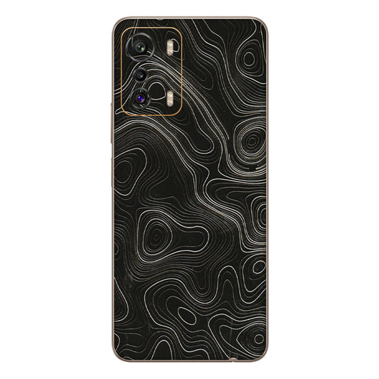 INFINIX Phone Skins (All Models) - Black Swirl - 3D Embossed Finish (L-196) Infinix Zero 5G