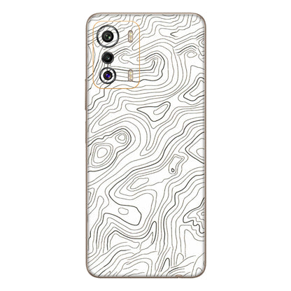 INFINIX Phone Skins (All Models) - White Black Swirls - 3D Embossed Finish (L-219) Infinix Zero 5G
