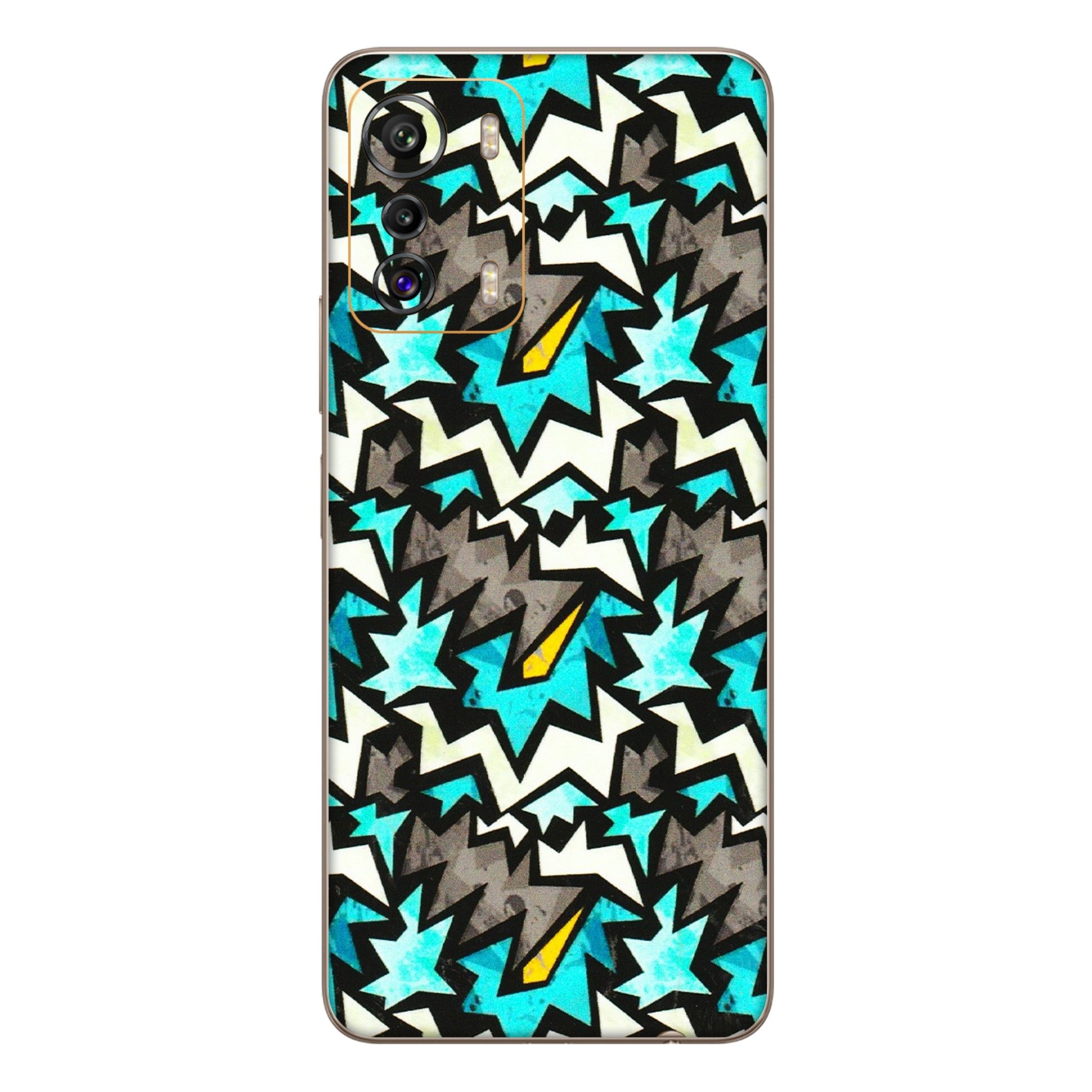 INFINIX Phone Skins (All Models) - Funky Zig Zag - 3D Embossed Finish (L-223) Infinix Zero 5G