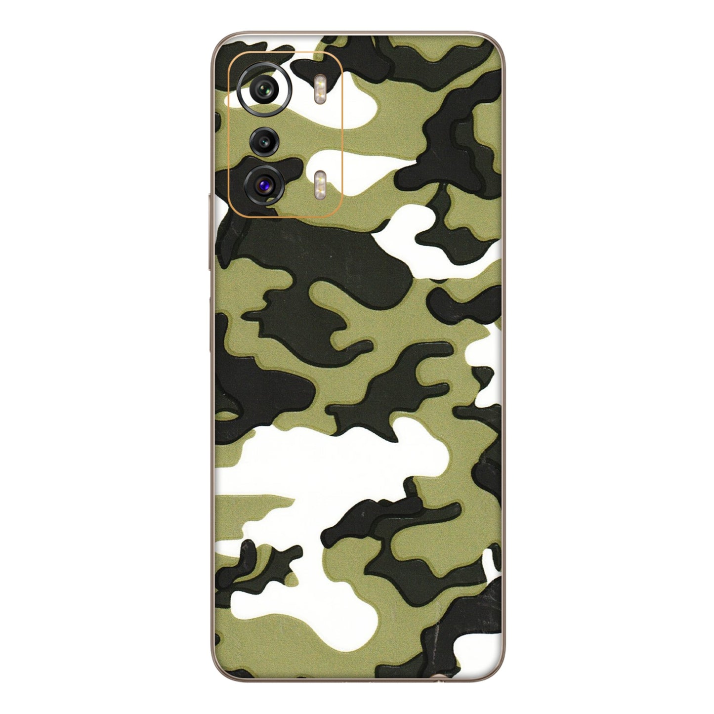 INFINIX Phone Skins (All Models) - Camouflages White And Green - 3D Embossed Finish (L-243) Infinix Zero 5G