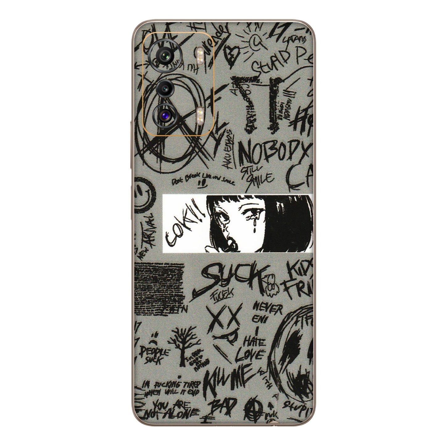 INFINIX Phone Skins (All Models) - Never Have Love Anime - 3D Embossed Finish (L-260) Infinix Zero 5G