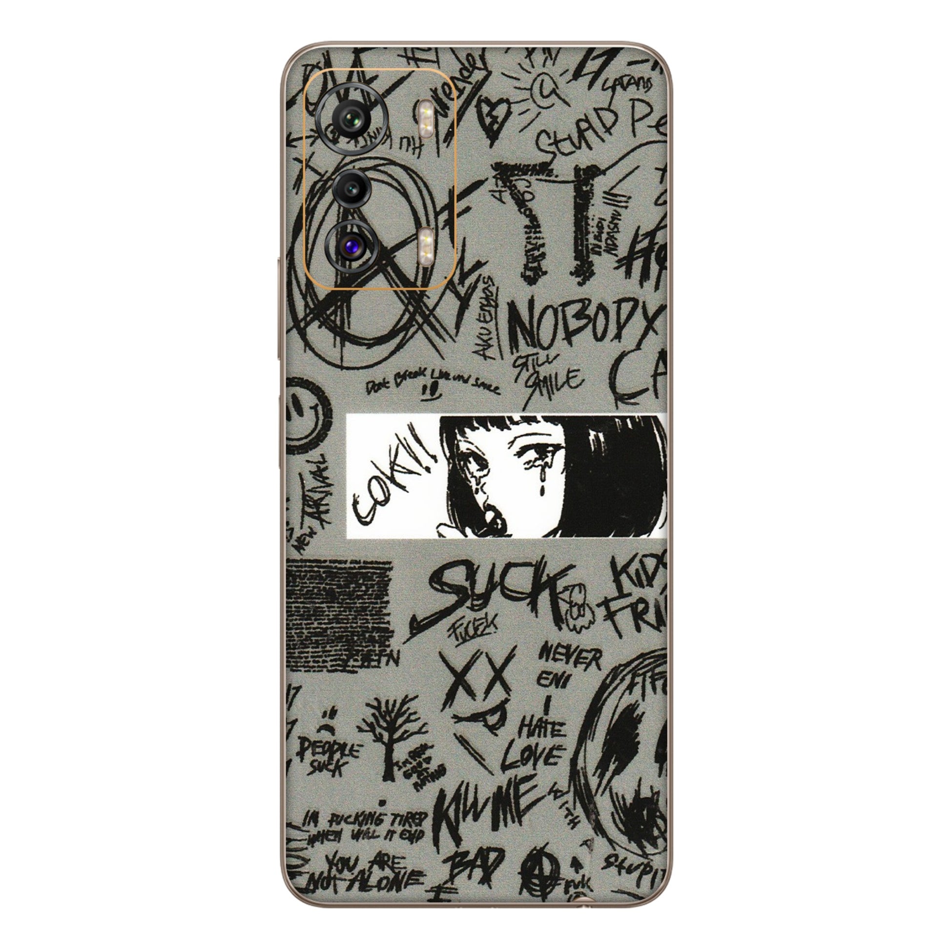 INFINIX Phone Skins (All Models) - Never Have Love Anime - 3D Embossed Finish (L-260) Infinix Zero 5G