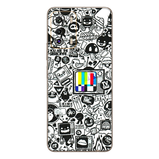INFINIX Phone Skins (All Models) - Doodles Positive Art - 3D Embossed Finish (L-263) Infinix Zero 5G