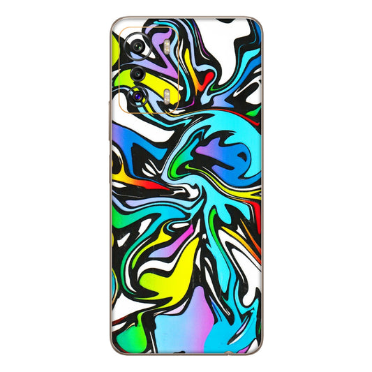 INFINIX Phone Skins (All Models) - Abstract Colour Paints - 3D Embossed Finish (L-271) Infinix Zero 5G
