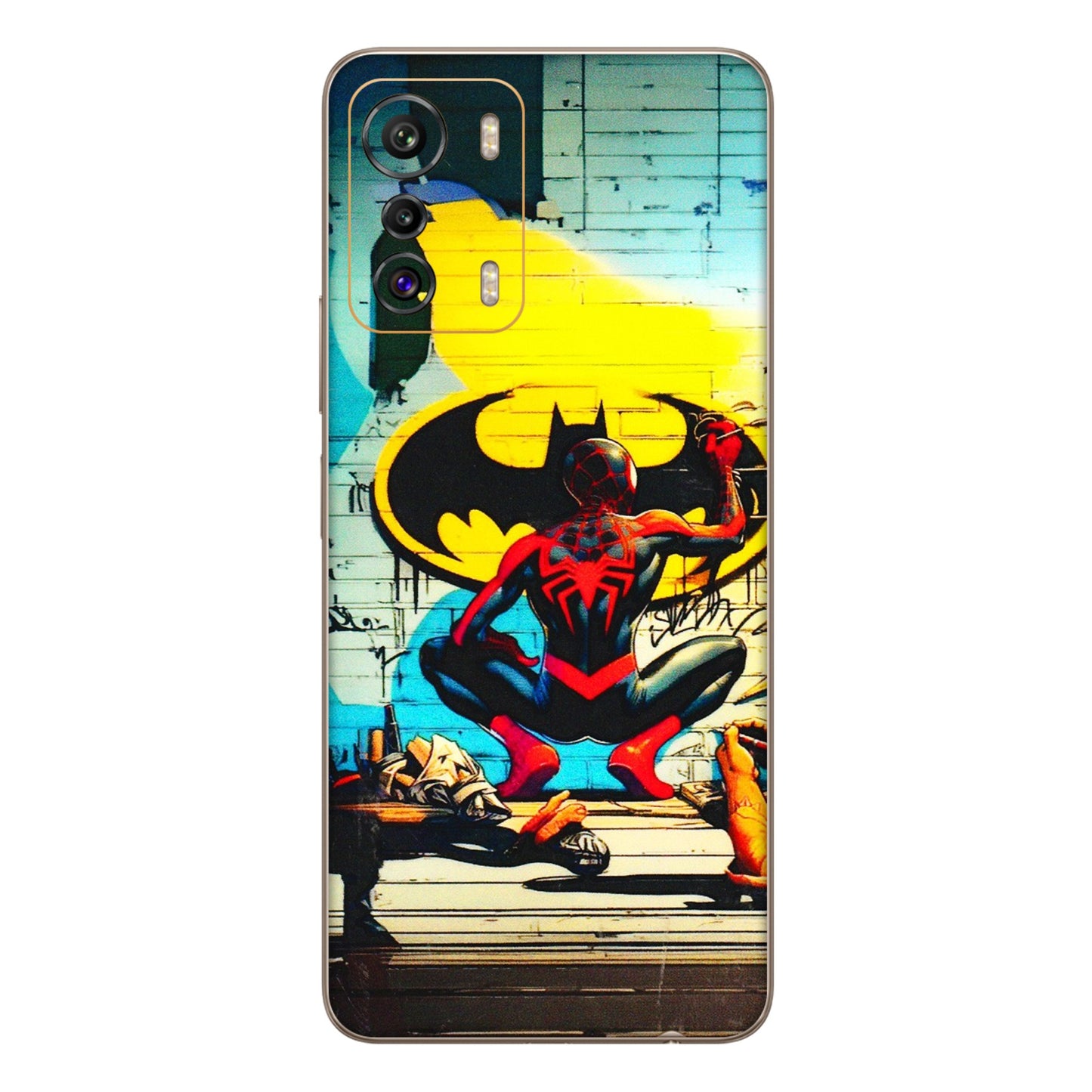 INFINIX Phone Skins (All Models) - New Spiderman Bat Logo - 3D Embossed Finish (L-309) Infinix Zero 5G