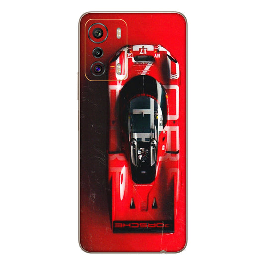 INFINIX Phone Skins (All Models) - Red Porsche Car Logo - 3D Embossed Finish (L-315) Infinix Zero 5G