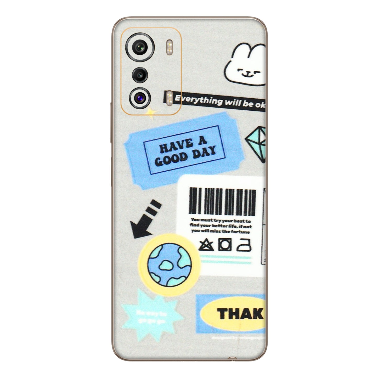 INFINIX Phone Skins (All Models) - Will Be Okay Design - 3D Embossed Finish (L-316) Infinix Zero 5G