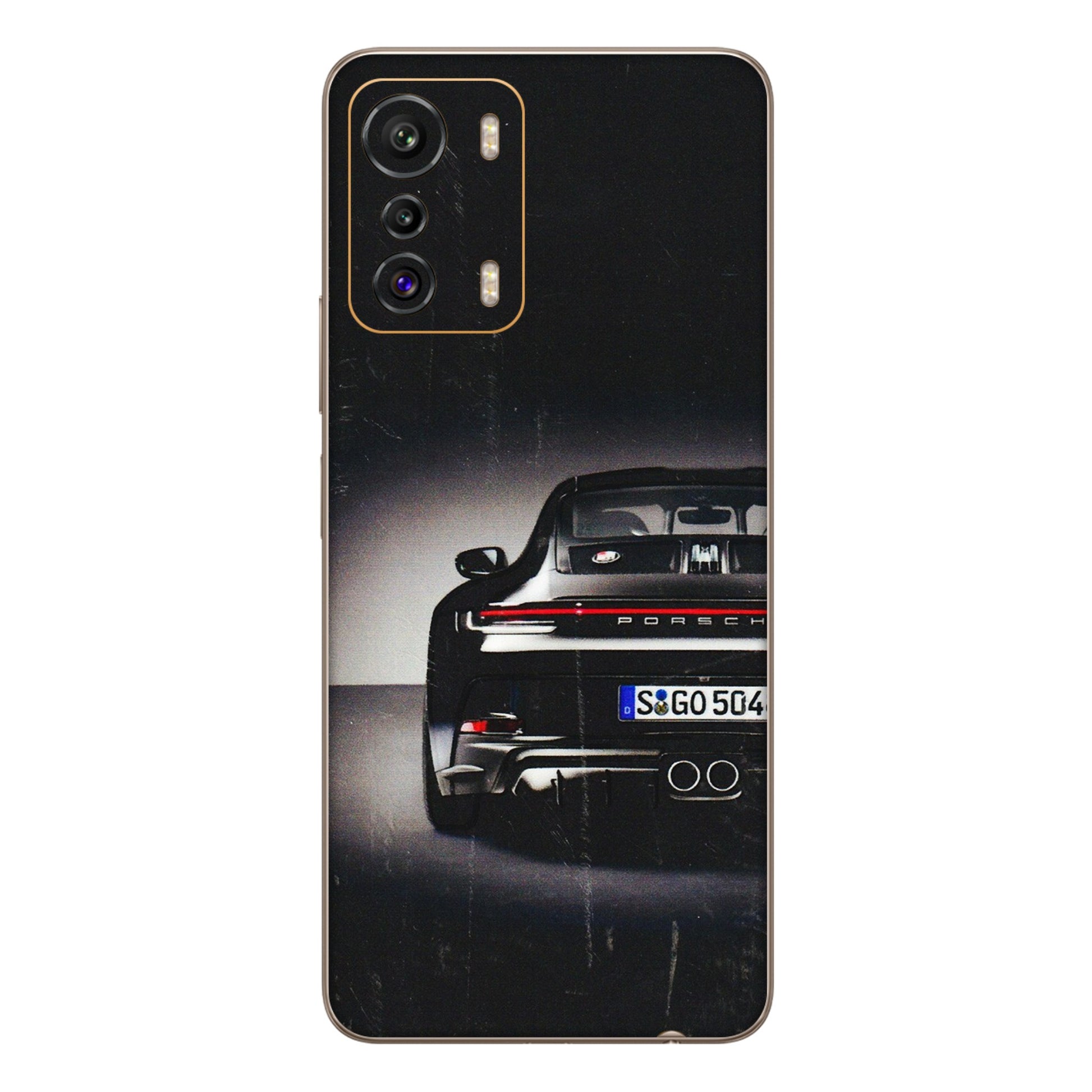 INFINIX Phone Skins (All Models) - New Black Porsche GT3 - 3D Embossed Finish (L-327) Infinix Zero 5G