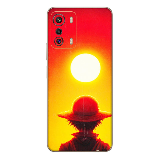 INFINIX Phone Skins (All Models) - Cool Sunset With Monkey D.Luffy Anime - 3D Embossed Finish (L-329) Infinix Zero 5G