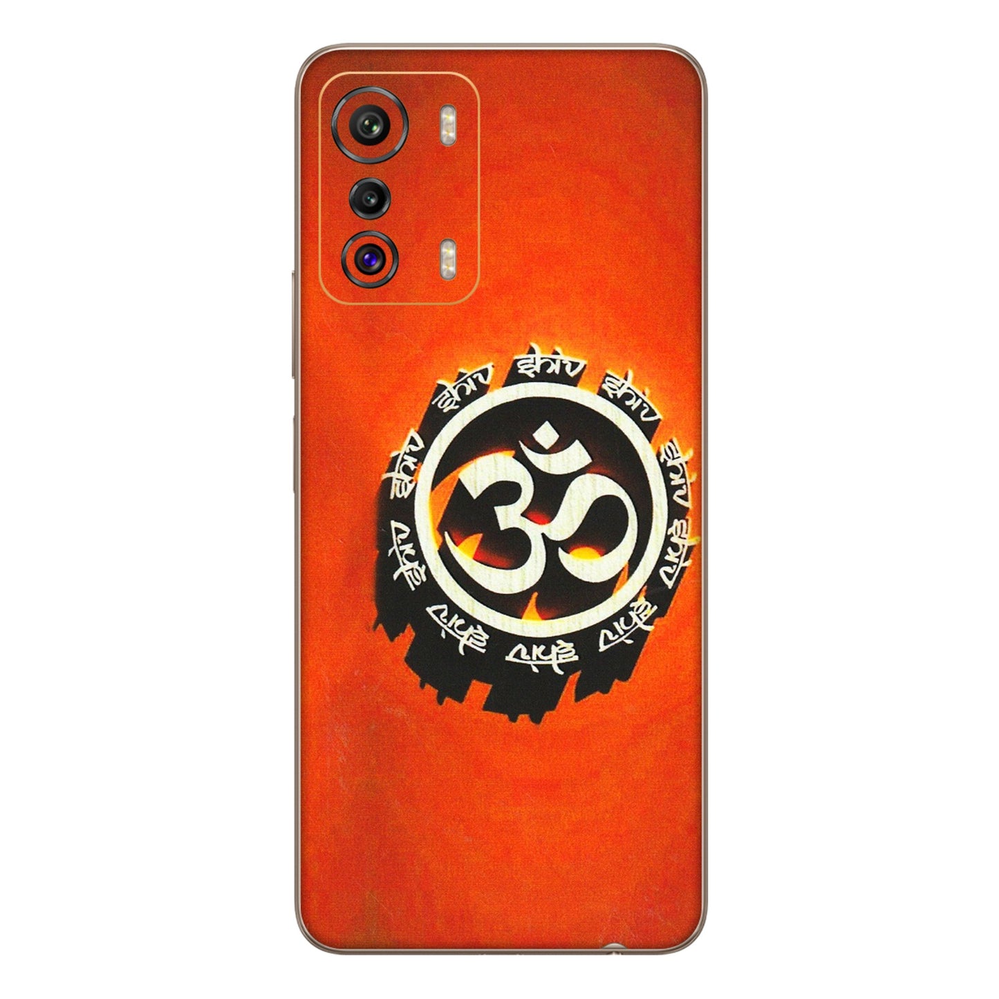 INFINIX Phone Skins (All Models) - Aum Shiv Orange - 3D Embossed Finish (L-32) Infinix Zero 5G