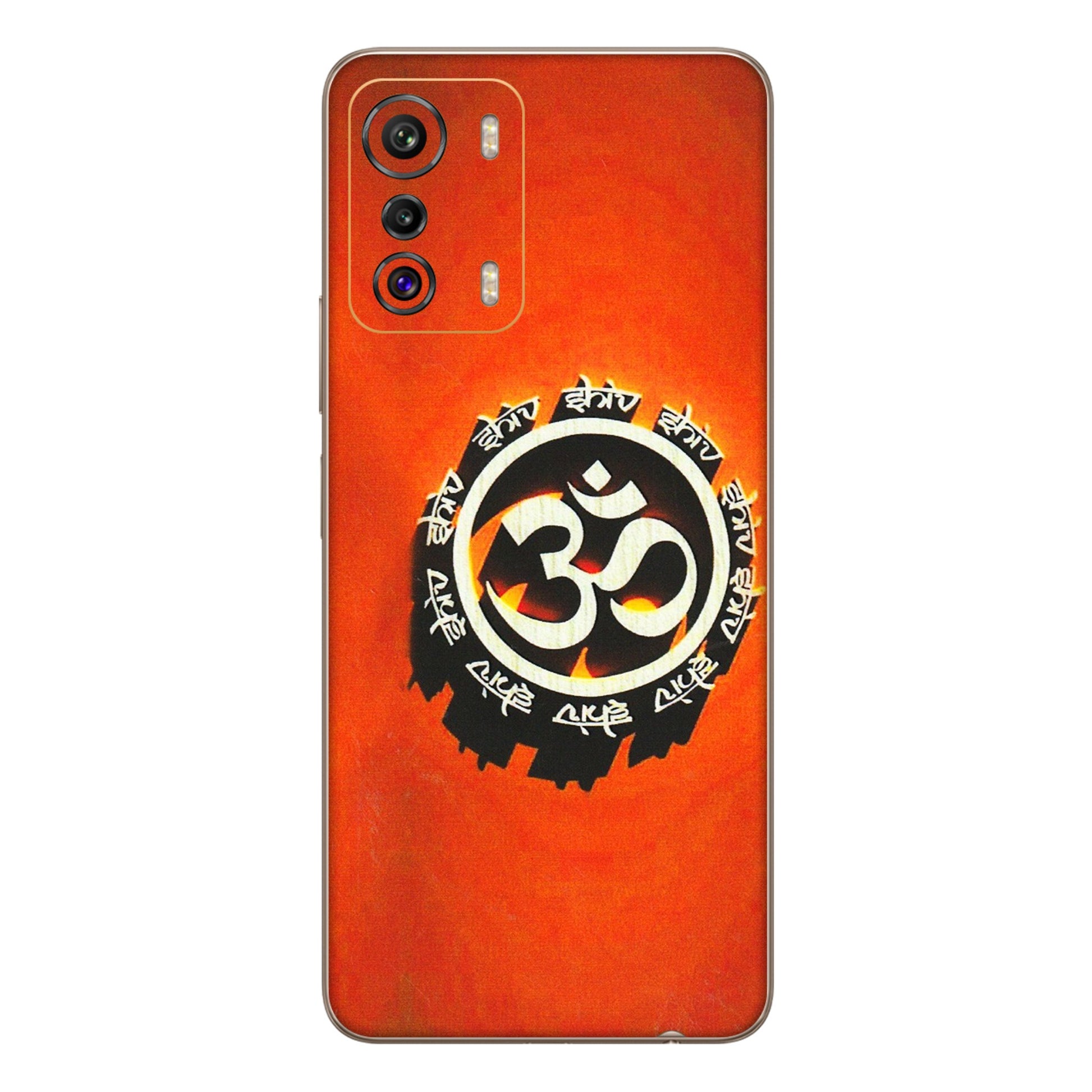 INFINIX Phone Skins (All Models) - Aum Shiv Orange - 3D Embossed Finish (L-32) Infinix Zero 5G