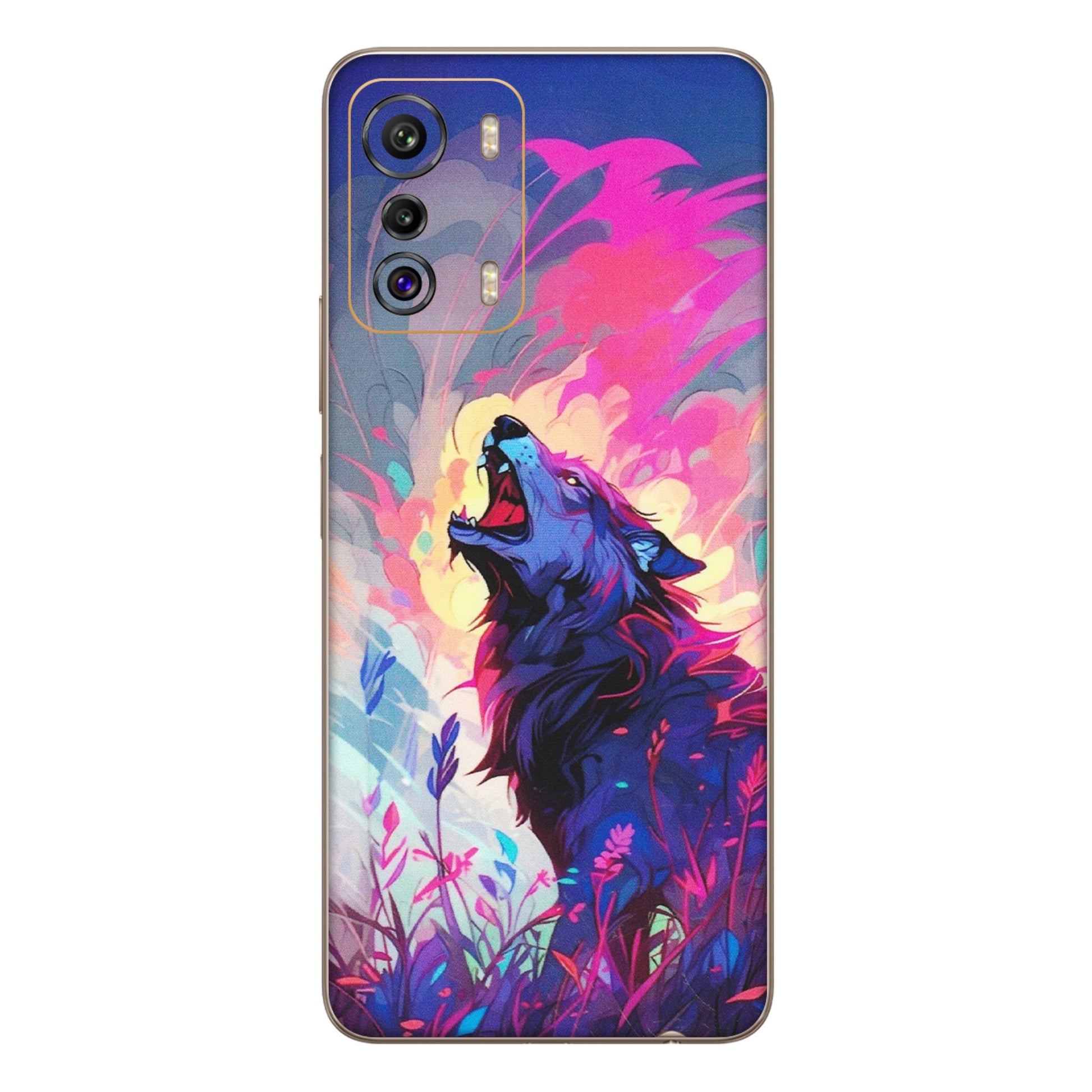 INFINIX Phone Skins (All Models) - New Wild Wolf Abstract - Matte Finish (M-125) Infinix Zero 5G
