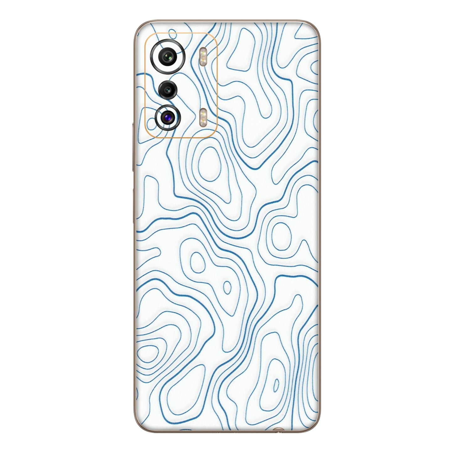 INFINIX Phone Skins (All Models) - Blue And White Swirls - Matte Finish (M-139) Infinix Zero 5G
