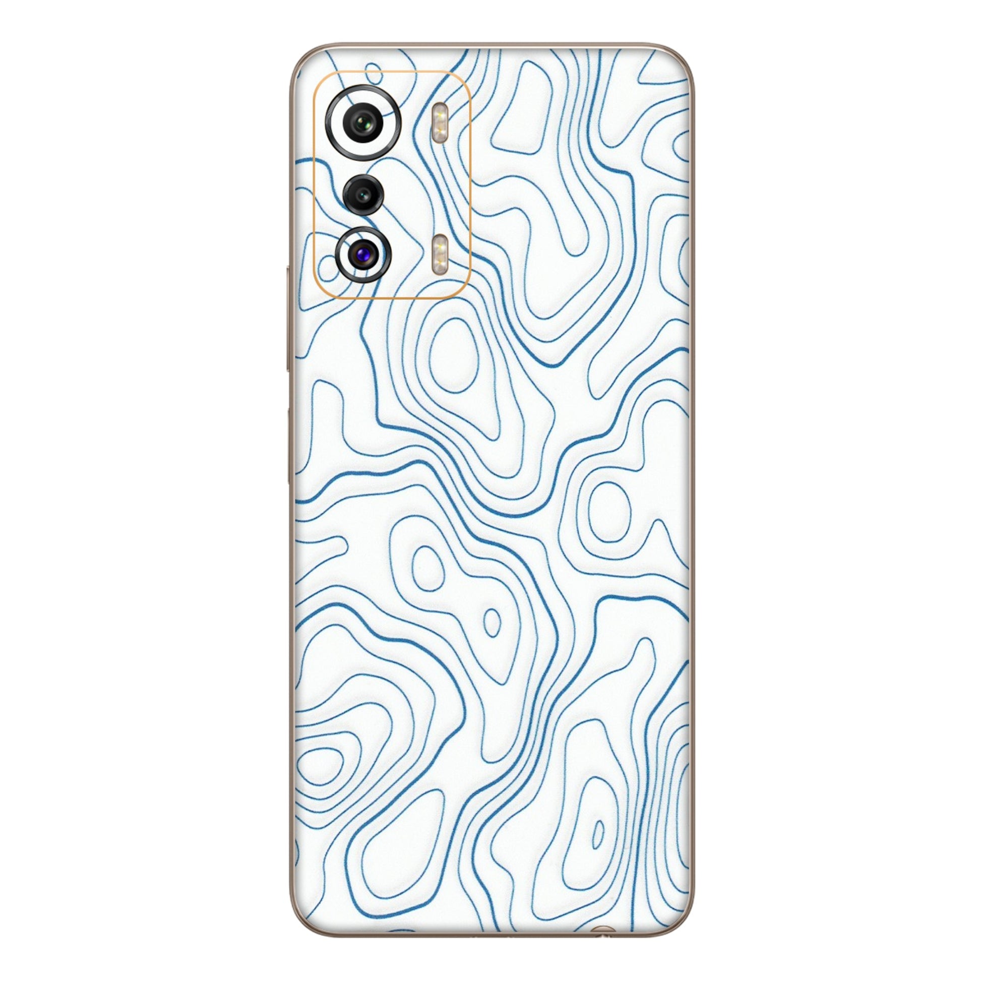 INFINIX Phone Skins (All Models) - Blue And White Swirls - Matte Finish (M-139) Infinix Zero 5G