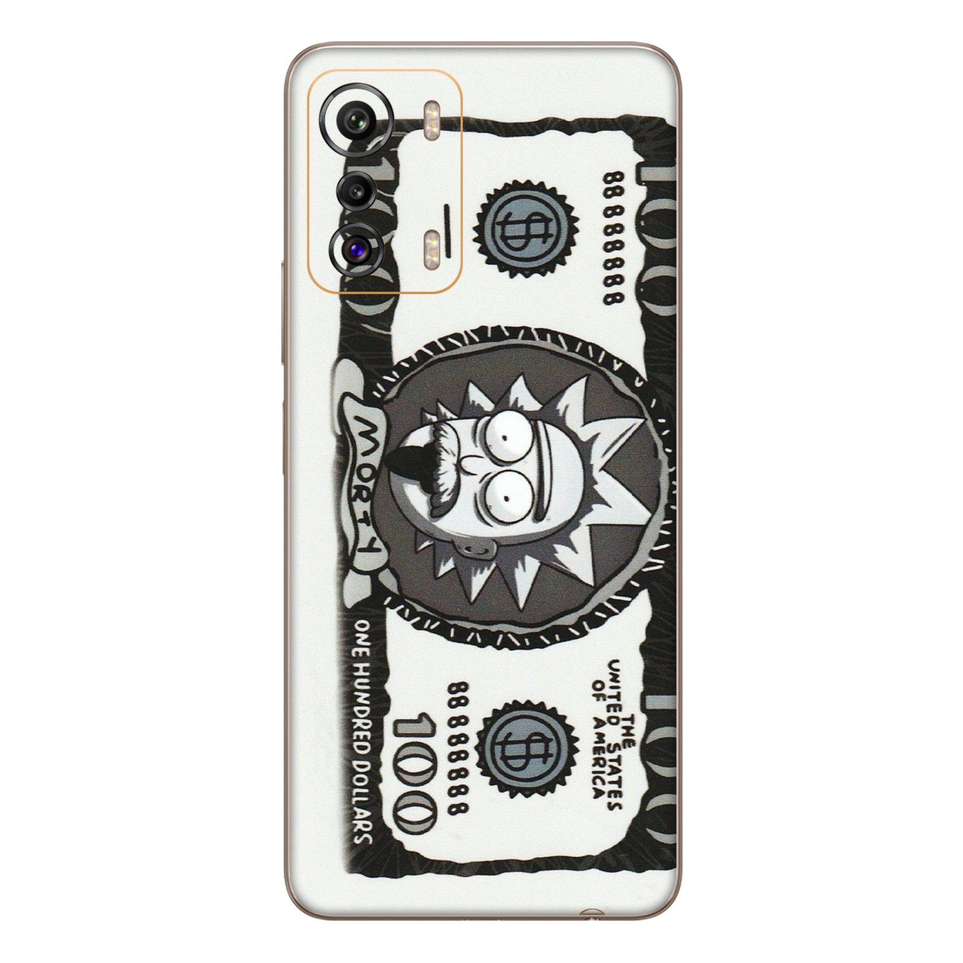 INFINIX Phone Skins (All Models) - Rick And Morty Hundred Dollar Anime - Matte Finish (M-161) Infinix Zero 5G