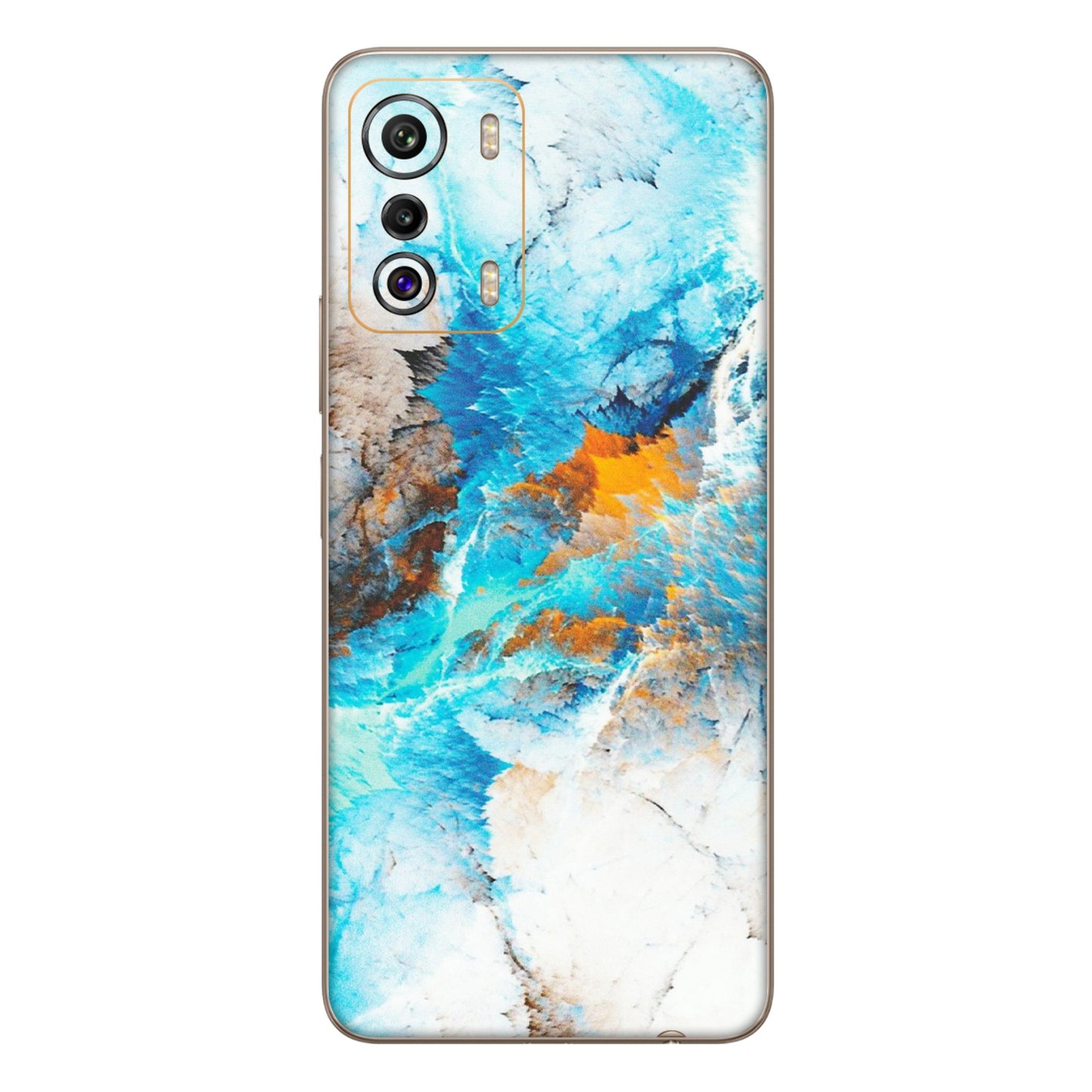 INFINIX Phone Skins (All Models) - Blue Waves Abstract - Matte Finish (M-19) Infinix Zero 5G