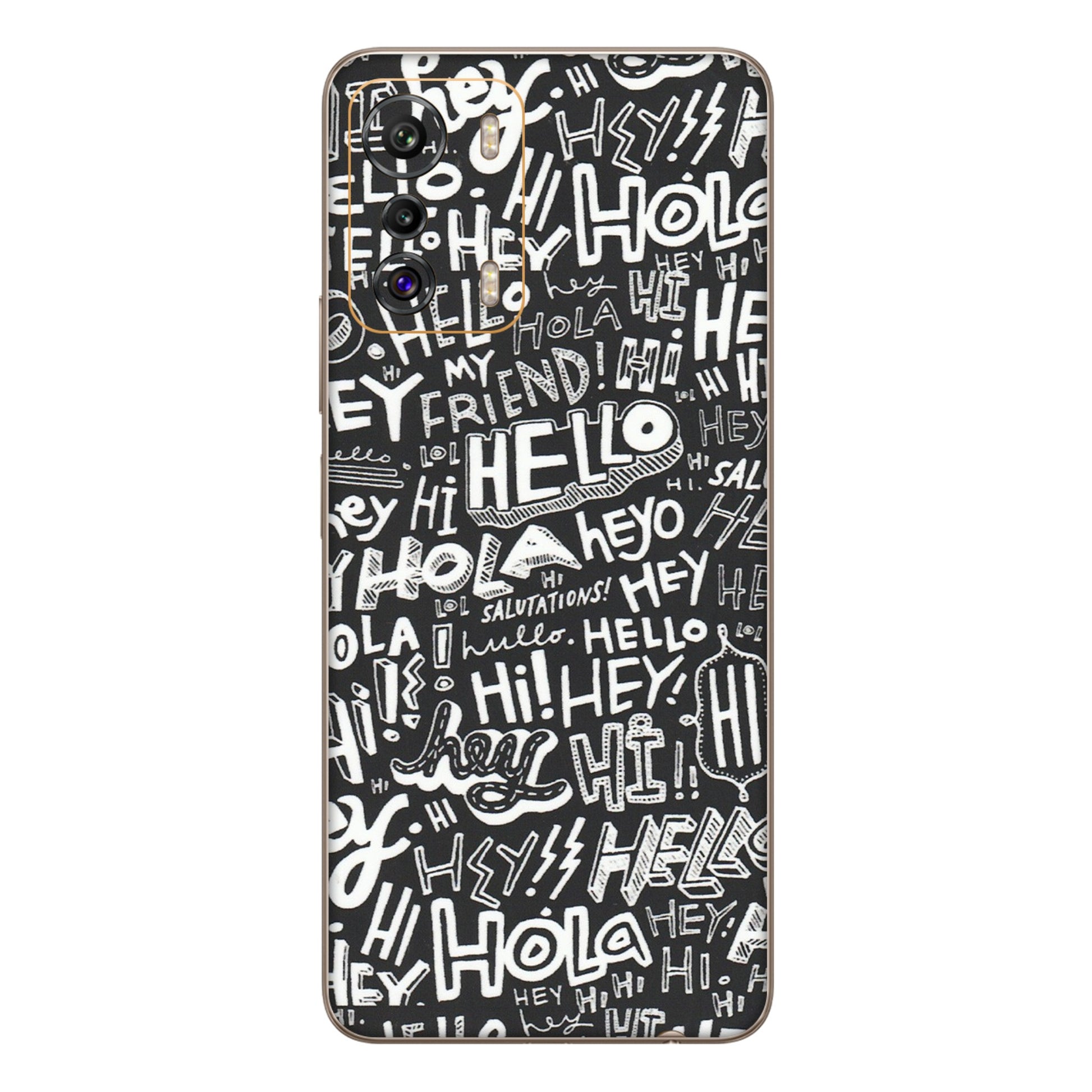 INFINIX Phone Skins (All Models) - Hi Hello Doodles - Matte Finish (M-25) Infinix Zero 5G