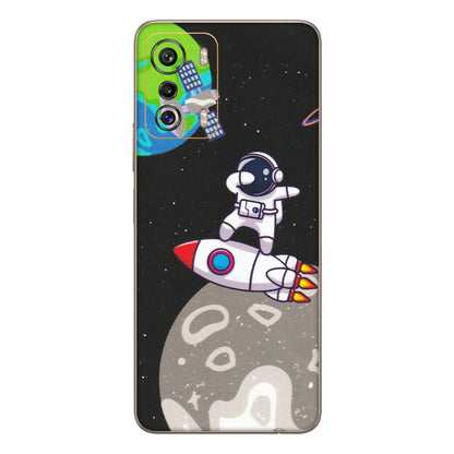 INFINIX Phone Skins (All Models) - Astronaut Vibing Toon Running - Matte Finish (M-39) Infinix Zero 5G