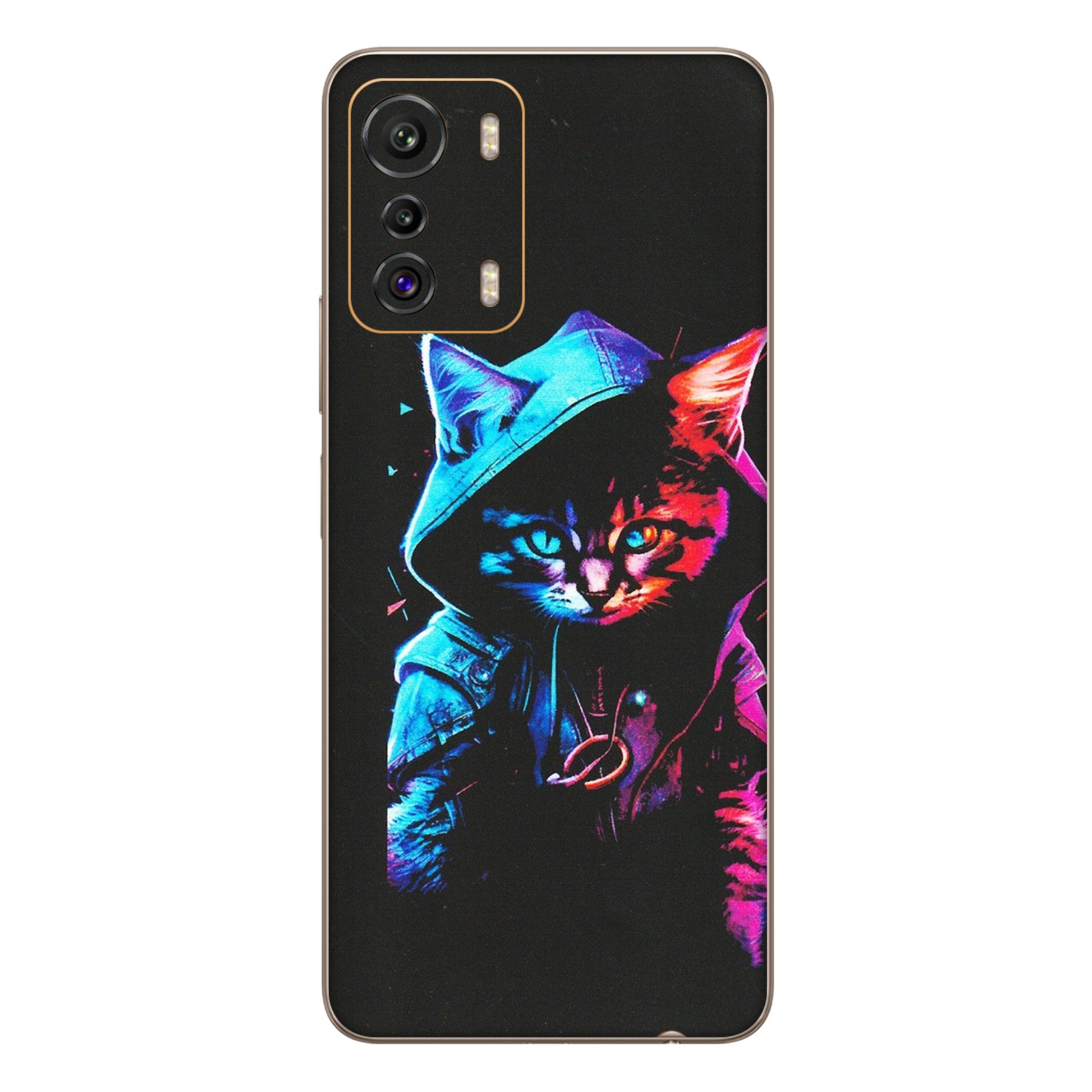 INFINIX Phone Skins (All Models) - Cyberpunk Cat - Matte Finish (M-45) Infinix Zero 5G