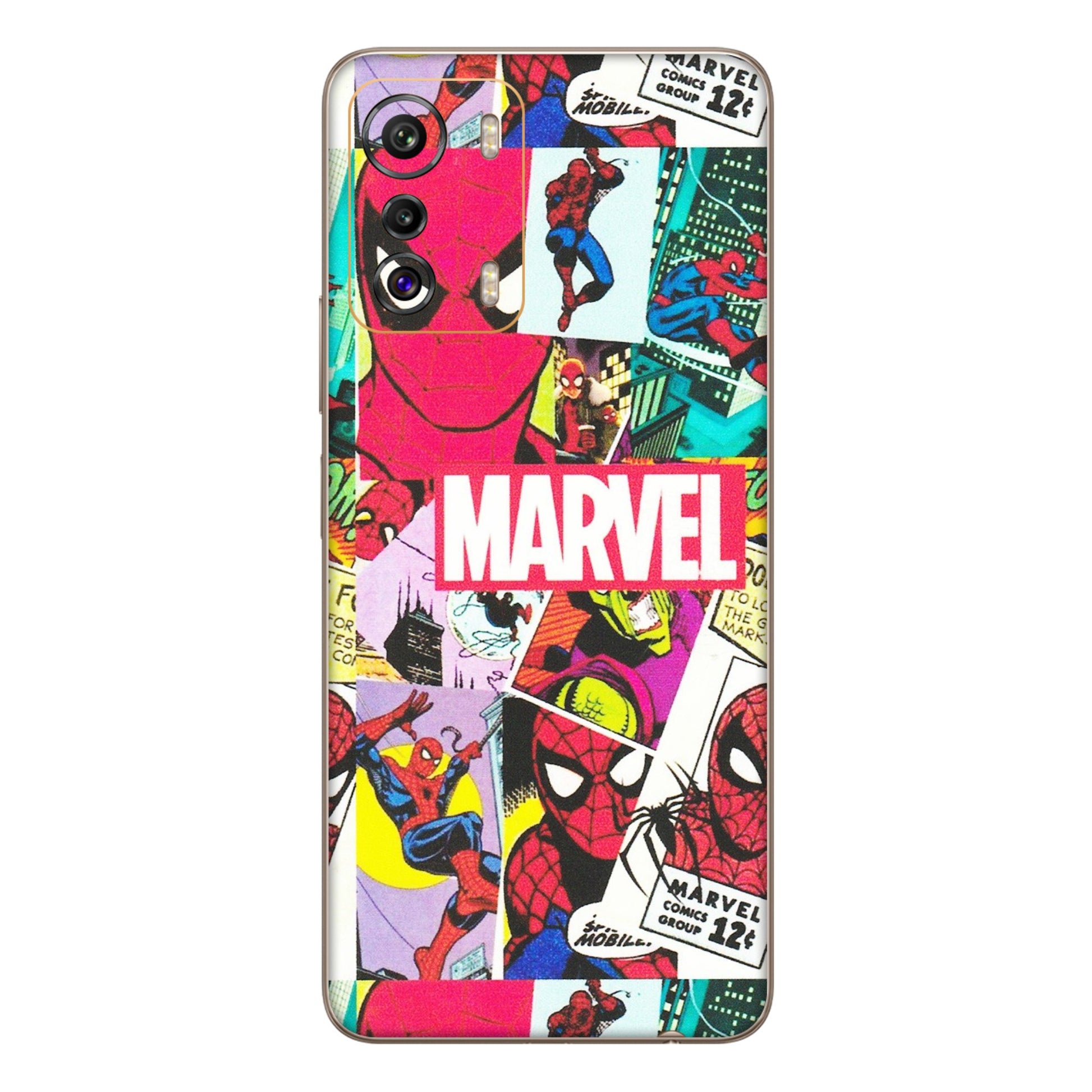 INFINIX Phone Skins (All Models) - Marvel Comic Spiderman Grafitti - Matte Finish (M-72) Infinix Zero 5G
