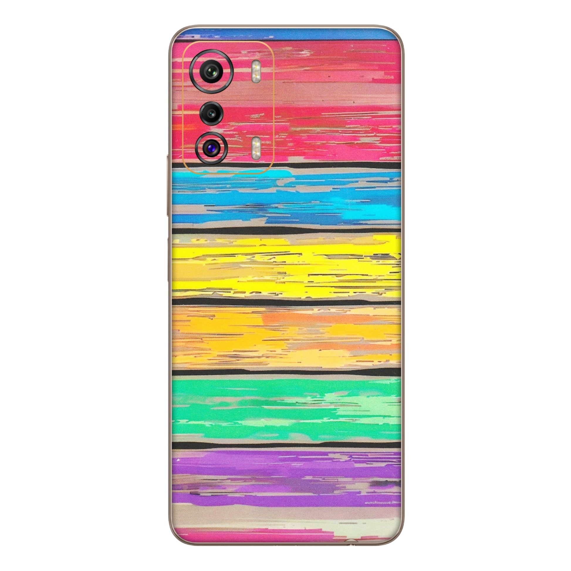 INFINIX Phone Skins (All Models) - Multi Colour Wooden Wall - Matte Finish (M-96) Infinix Zero 5G