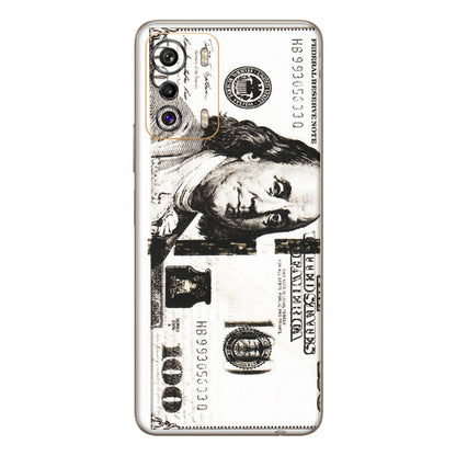 INFINIX Phone Skins (All Models) - 100 Dollar Currency - Transparent Finish (T-01) Infinix Zero 5G