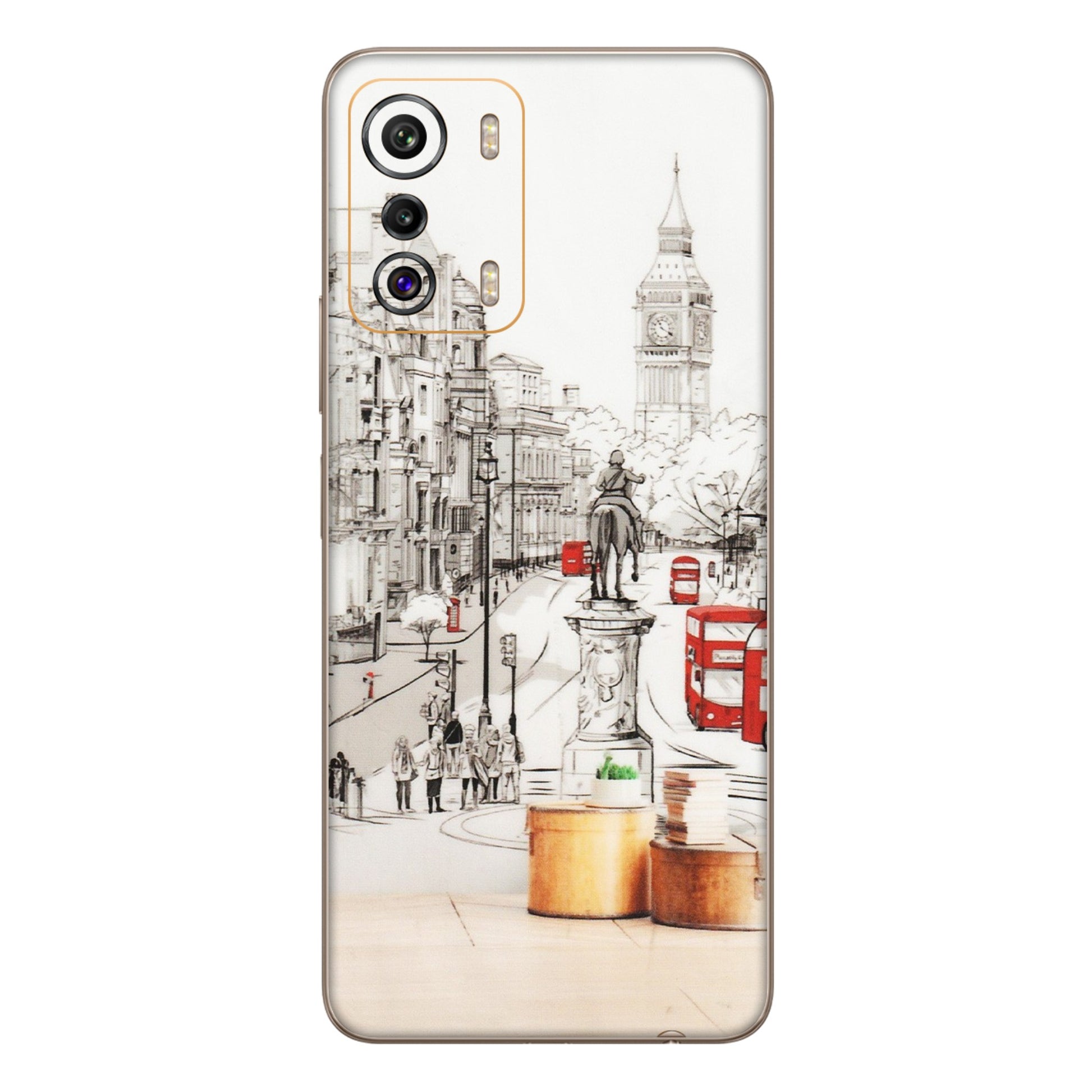 INFINIX Phone Skins (All Models) - London Street - Transparent Finish (T-02) Infinix Zero 5G
