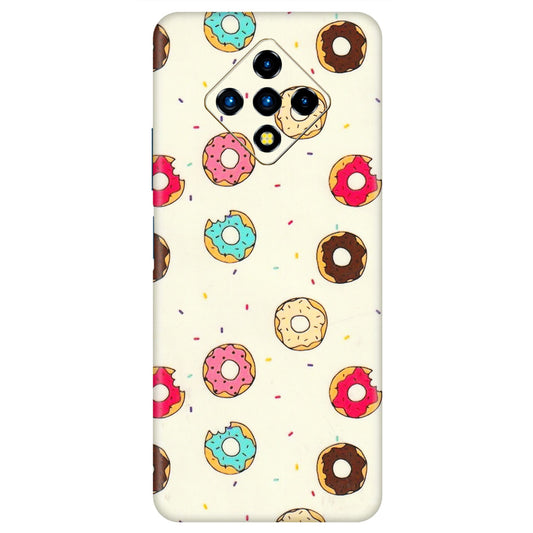 INFINIX Phone Skins (All Models) - Mini Donuts Doodle Art - 3D Embossed Finish (L-122) Infinix Zero 8i
