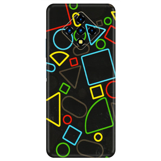 INFINIX Phone Skins (All Models) - Black Shapes - 3D Embossed Finish (L-131) Infinix Zero 8i