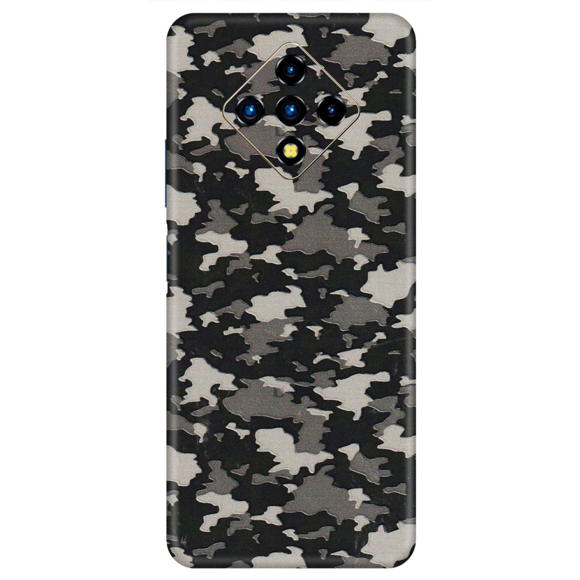 INFINIX Phone Skins (All Models) - Black/Grey Camoflaunge - 3D Embossed Finish (L-142) Infinix Zero 8i