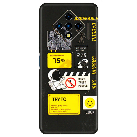 INFINIX Phone Skins (All Models) - Black Cassini - 3D Embossed Finish (L-161) Infinix Zero 8i