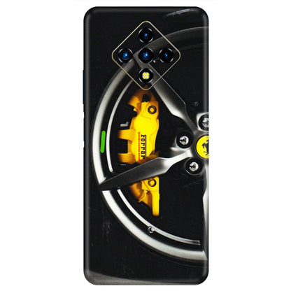 INFINIX Phone Skins (All Models) - Ferrari Wheel Alloy - 3D Embossed Finish (L-173) Infinix Zero 8i