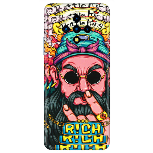 INFINIX Phone Skins (All Models) - Battle King Dude Face - 3D Embossed Finish (L-178) Infinix Zero 8i