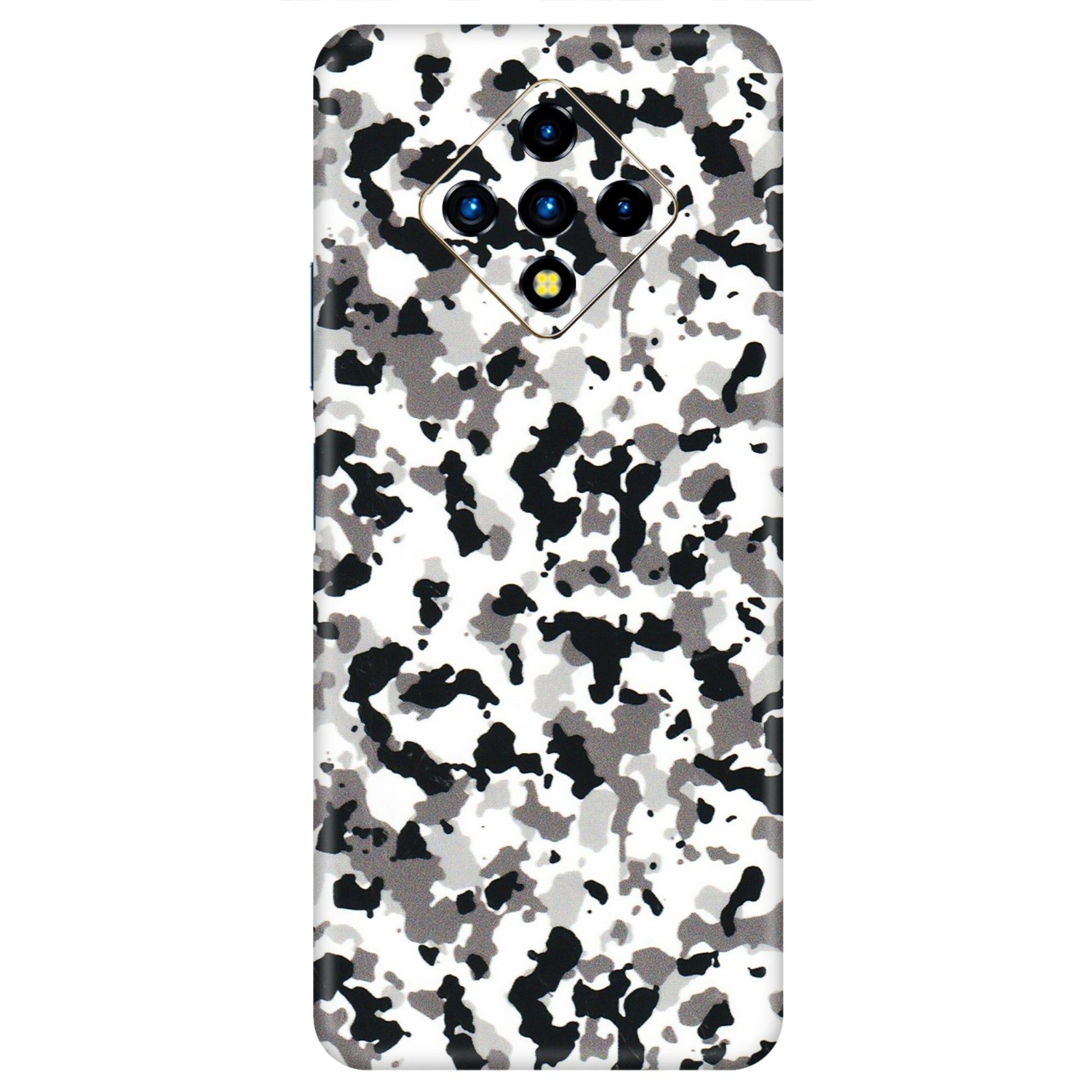 INFINIX Phone Skins (All Models) - White Black Camouflage - 3D Embossed Finish (L-18) Infinix Zero 8i