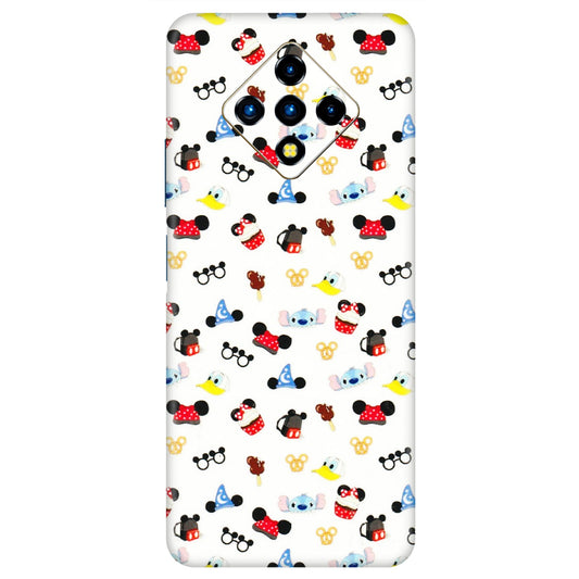INFINIX Phone Skins (All Models) - Minnie Mouse & Donald Doodles s - 3D Embossed Finish (L-194) Infinix Zero 8i