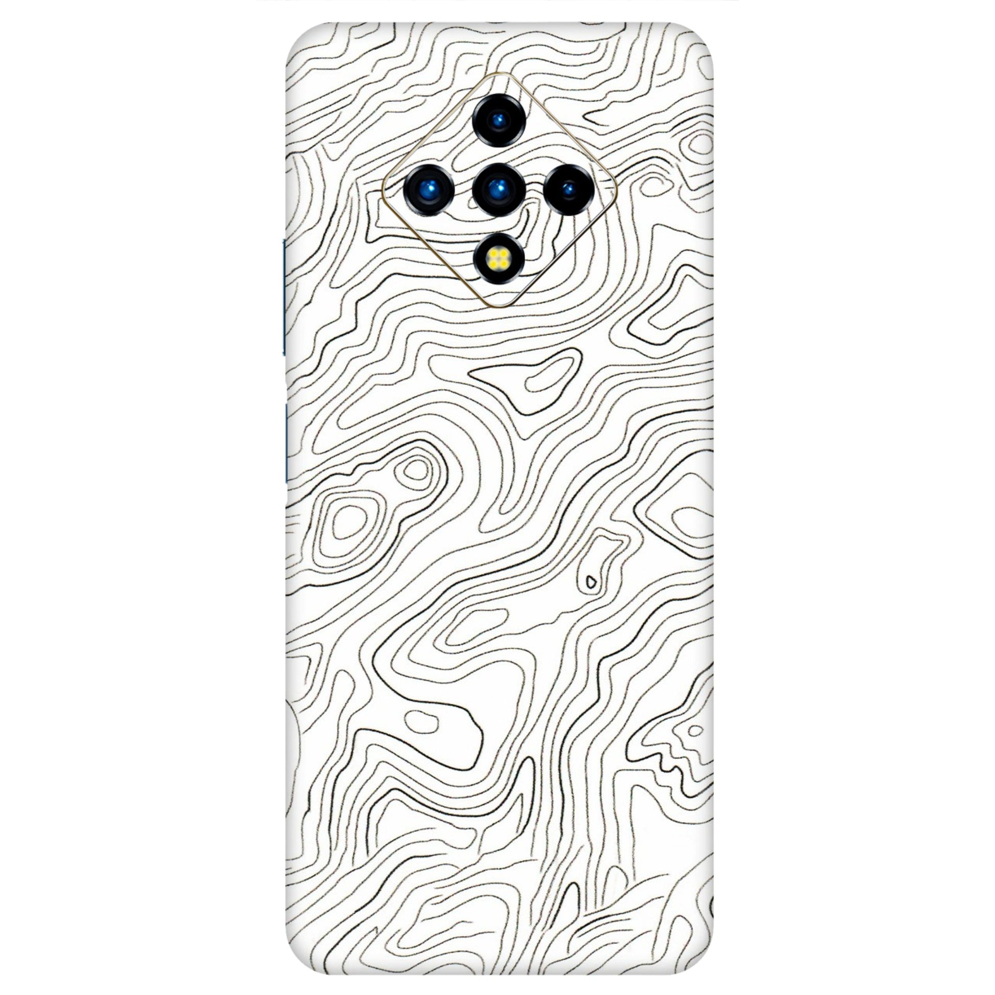 INFINIX Phone Skins (All Models) - White Black Swirls - 3D Embossed Finish (L-219) Infinix Zero 8i