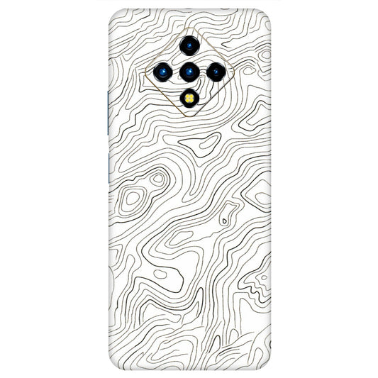 INFINIX Phone Skins (All Models) - White Black Swirls - 3D Embossed Finish (L-219) Infinix Zero 8i