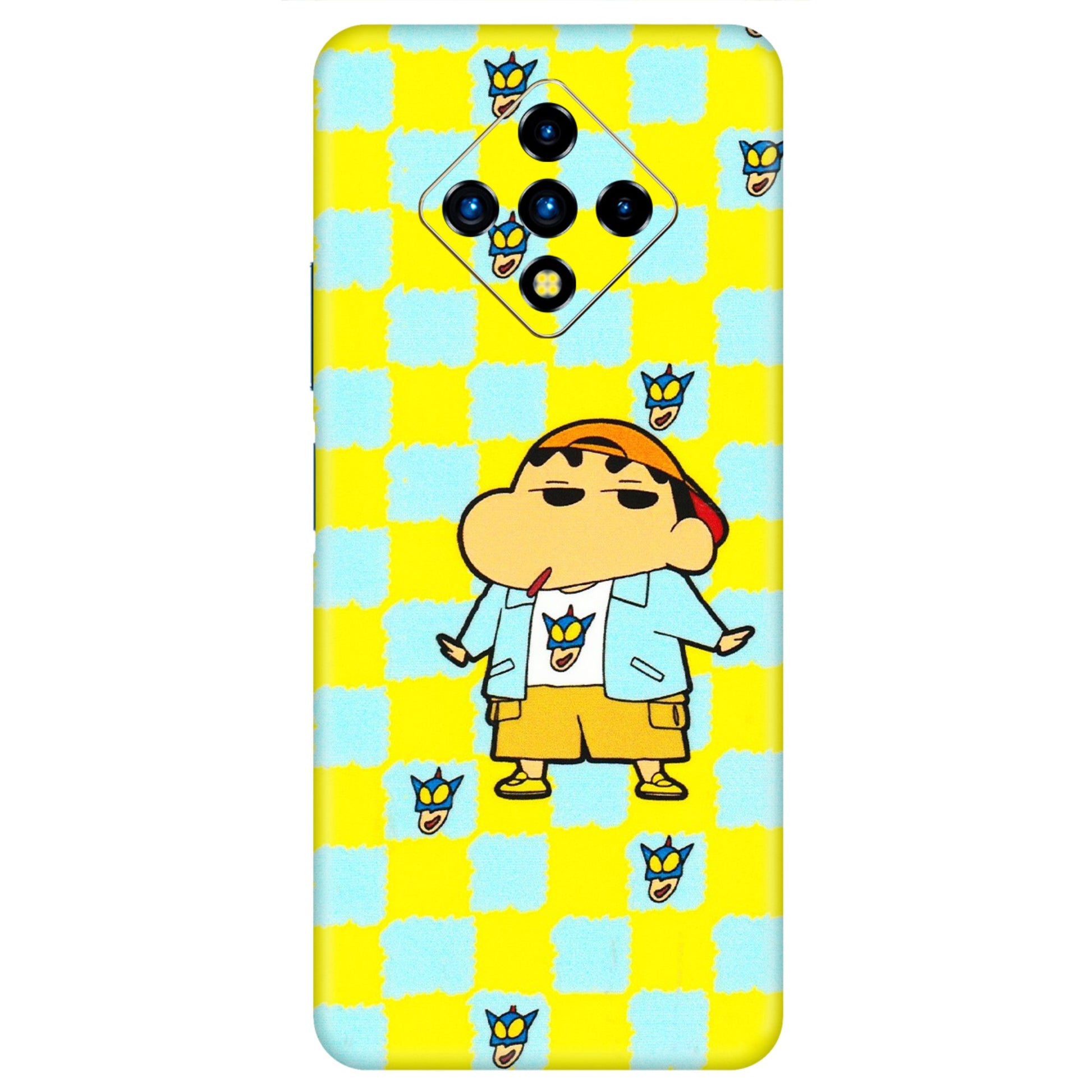 INFINIX Phone Skins (All Models) - Yellow Blue Shinchan Cute - 3D Embossed Finish (L-221) Infinix Zero 8i