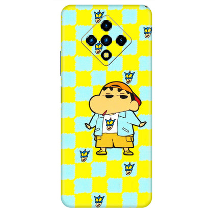 INFINIX Phone Skins (All Models) - Yellow Blue Shinchan Cute - 3D Embossed Finish (L-221) Infinix Zero 8i