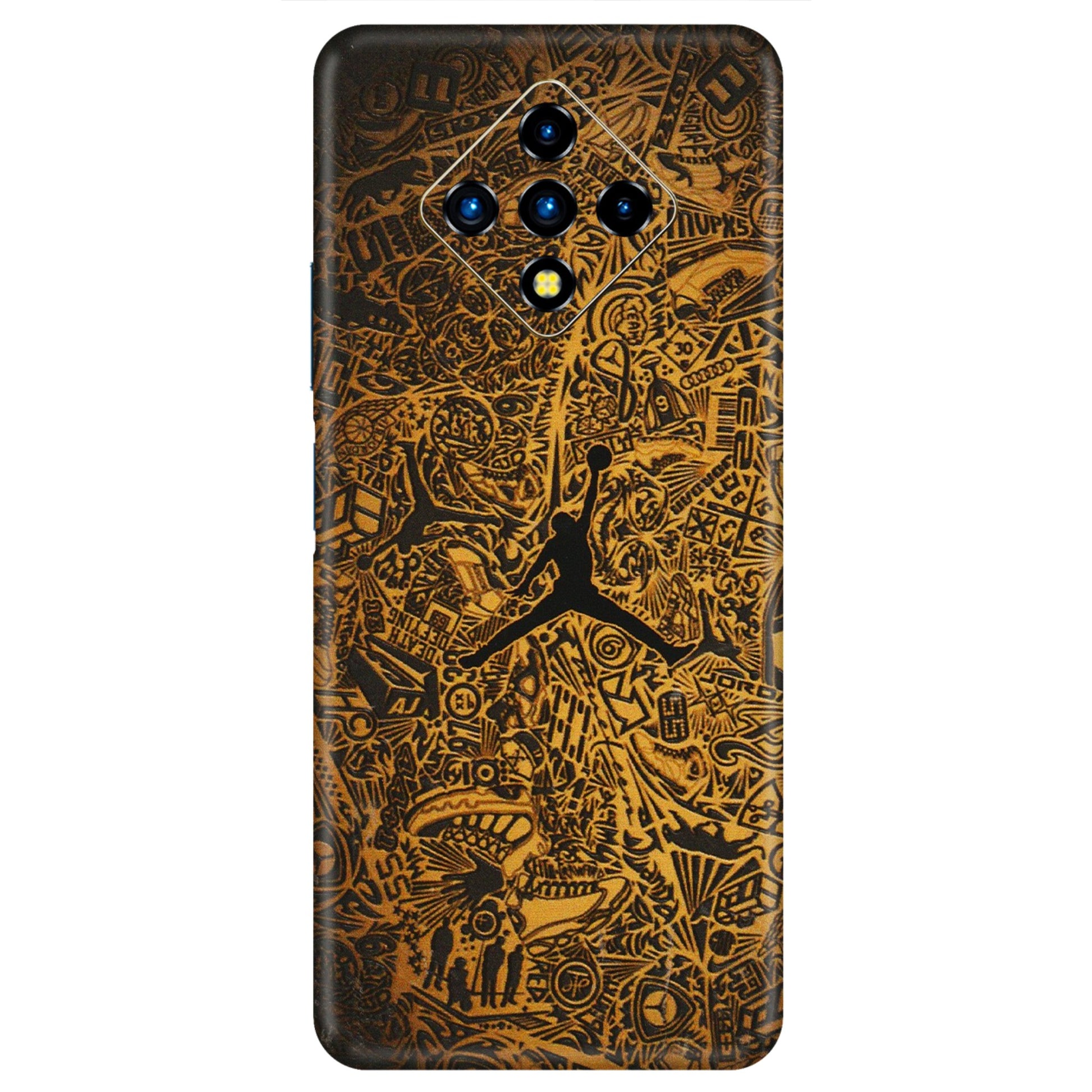 INFINIX Phone Skins (All Models) - Premium Gold Basketball Player - 3D Embossed Finish (L-236) Infinix Zero 8i