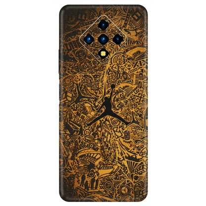 INFINIX Phone Skins (All Models) - Premium Gold Basketball Player - 3D Embossed Finish (L-236) Infinix Zero 8i
