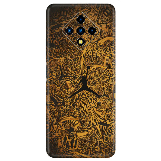 INFINIX Phone Skins (All Models) - Premium Gold Basketball Player - 3D Embossed Finish (L-236) Infinix Zero 8i